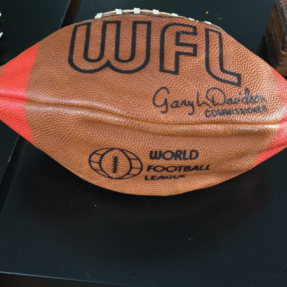 WFL Brown and Red Football